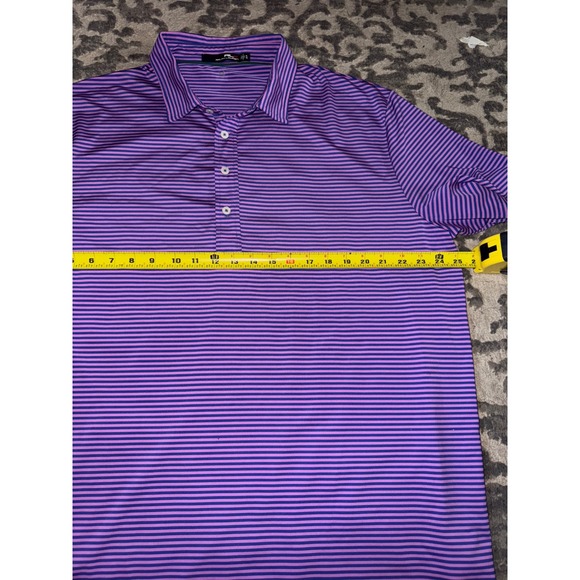 RLX Ralph Lauren men's purple striped polo shirt size‎ XL - Picture 3 of 7